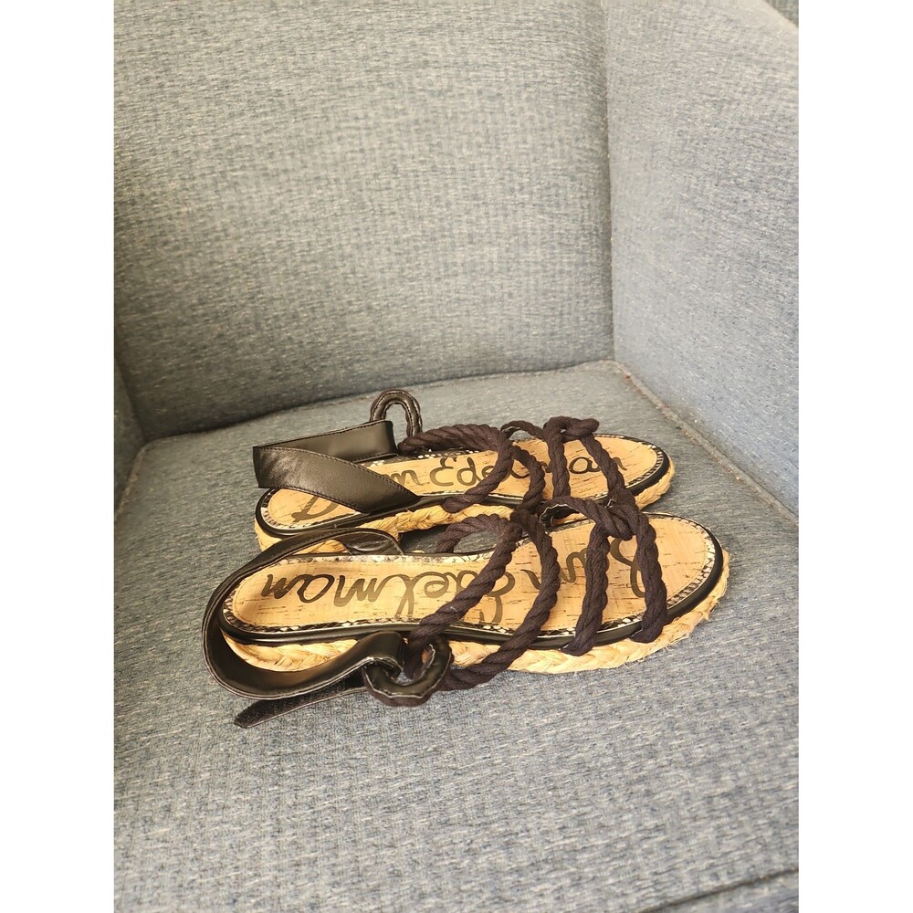 Sam Edelman Women's "Cristan" Black Rope Sandals Size 9